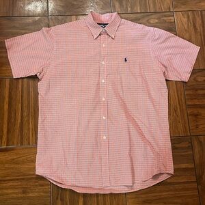 Ralph Lauren Men's Orange Checkered Shirt